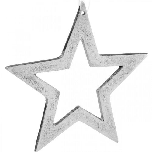 Prodotto Stella per appendere decorazioni natalizie in alluminio argento 15,5 × 15 cm