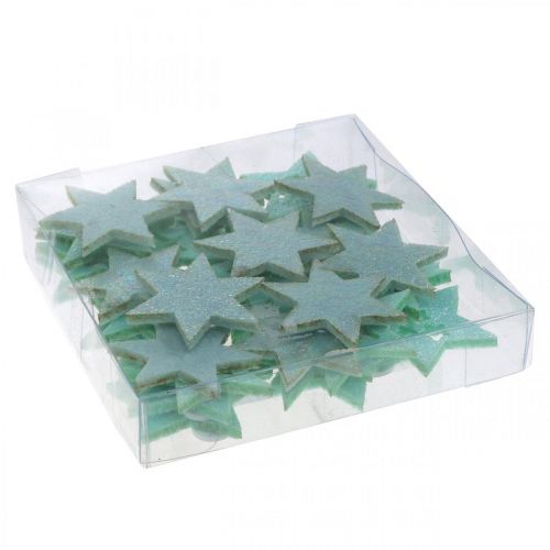 Prodotto Stelle decorative per artigianato Gommapiuma autoadesiva menta 4cm 36 pezzi