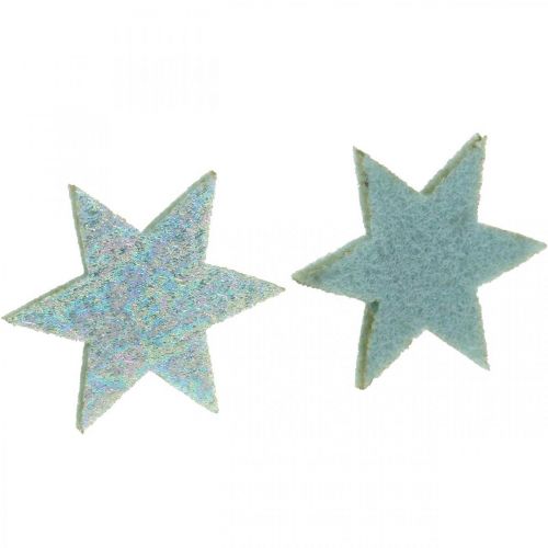 Prodotto Stelle decorative per artigianato Gommapiuma autoadesiva menta 4cm 36 pezzi