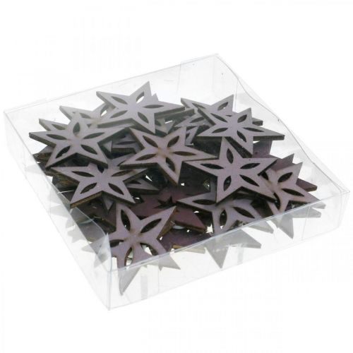 Prodotto Stelle di legno decorative stelle di Natale viola autoadesive 4cm mix 36 pezzi