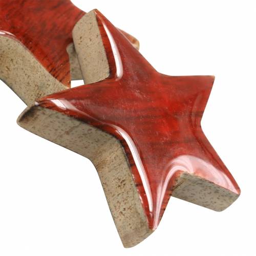 Floristik24 Decorazione a dispersione stella dipinta rosso mango 5×5 cm 16 pz