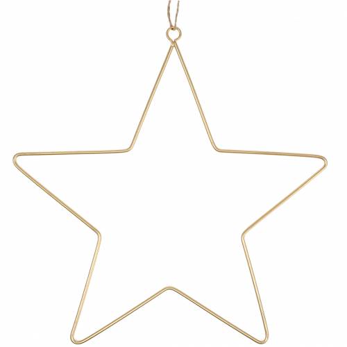 Floristik24 Stella decorativa da appendere metallo dorato Ø50,5cm 2 pezzi