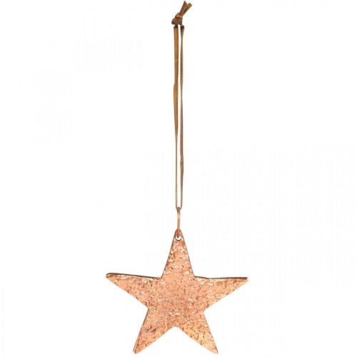 Prodotto Stella in rame da appendere, decorazione albero di Natale, ciondoli in metallo 8×9cm 2pz