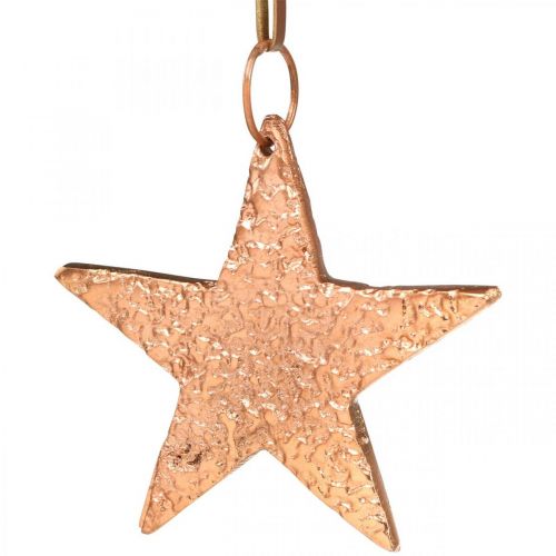 Prodotto Stella in rame da appendere, decorazione albero di Natale, ciondoli in metallo 8×9cm 2pz