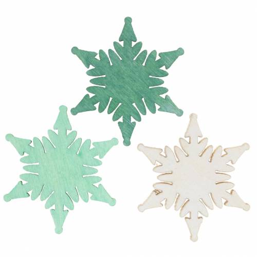 Floristik24 Stelle di Natale da spargere Verde, Bianco Assortiti 4cm 72pezzi