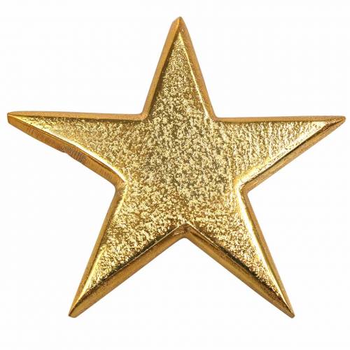 Floristik24 Stelle in metallo dorato 7,8×7,4 cm/6,4×6,2 cm 8 pz