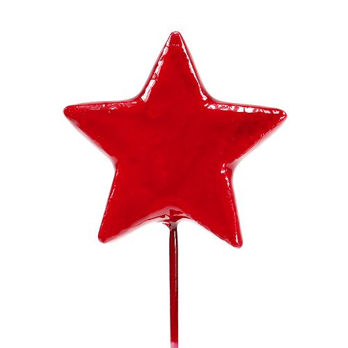 Floristik24 Stelle in filo per decorare 5 cm rosse 48 pz