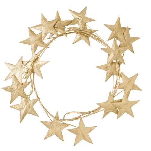 Prodotto Ghirlanda di stelle per Natale in metallo dorato L180cm