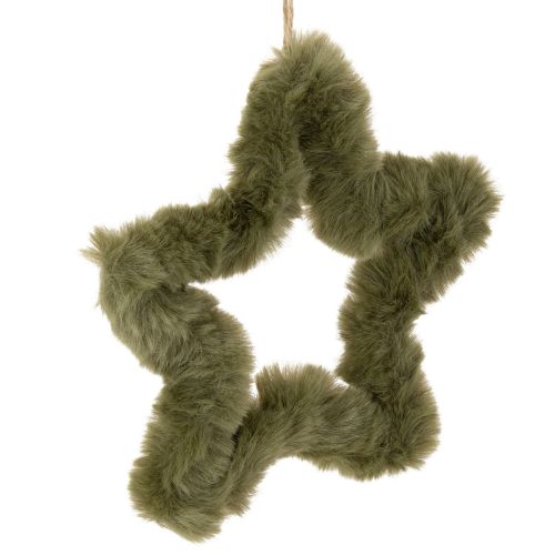 Ciondoli a forma di stella in pelliccia sintetica, morbidi, per finestre e porte, 21 cm, 4 pezzi