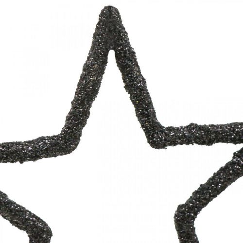 Prodotto Decorazione a dispersione Stelle di Natale glitter nere Ø4cm 120 pz