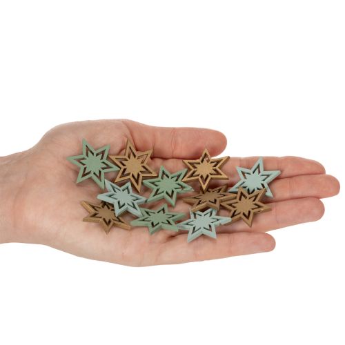 Assortimento di stelle decorative in legno per decorazioni da tavola e lavori creativi, 3 cm, 72 pezzi | Floristik24.it