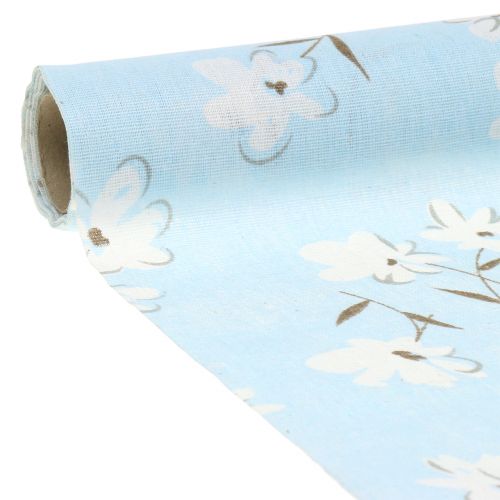 Floristik24 Tessuto decorativo fiori blu 30 cm x 3 m