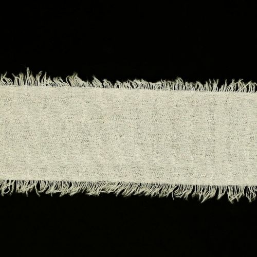 Prodotto Nastro in chiffon color crema con frange 40mm 15m