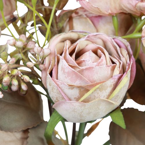 Bouquet di fiori artificiali fiori artificiali rose artificiali antiche 30 cm