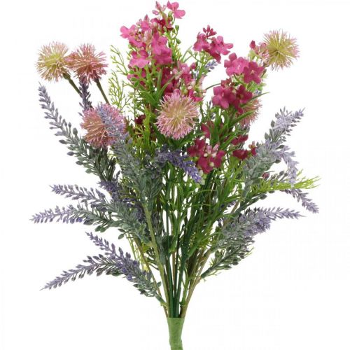 Floristik24 Bouquet artificiale lavanda decorazione da tavola viola, rosa H42cm