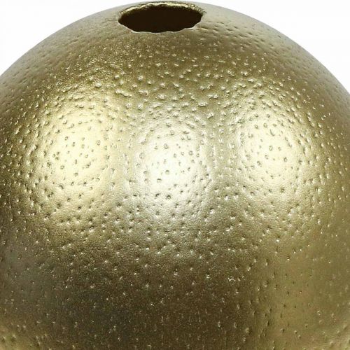 Prodotto Decorazione uovo di struzzo soffiato Decorazione pasquale oro Ø12cm H14cm