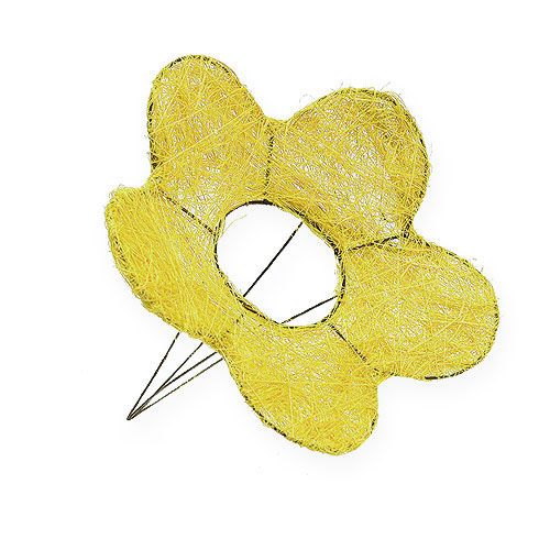 Polsino in sisal giallo Ø20cm polsino fiore 8 pezzi