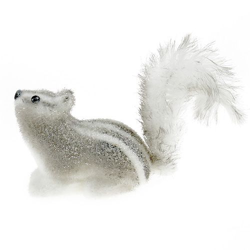 Floristik24 Chipmunk 21x14cm grigio-bianco con mica