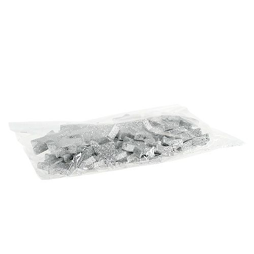 Prodotto Stelle sparse argento assortite. 4-5 cm 40 pz