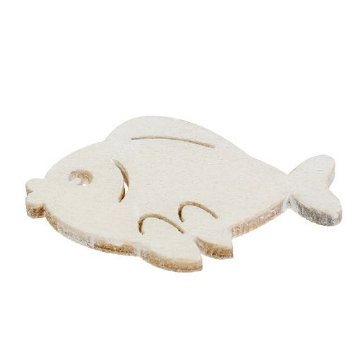 Floristik24 Pesce sparso bianco 4 cm 48 pz
