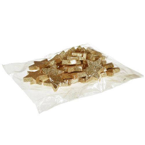 Prodotto Stelle sparse mica oro chiaro 4-5 cm 40 pz