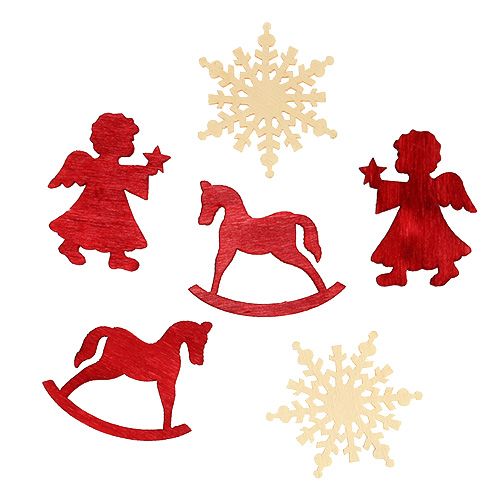 Floristik24 Assortimento natalizio rosso-bianco 4 cm 72 pz