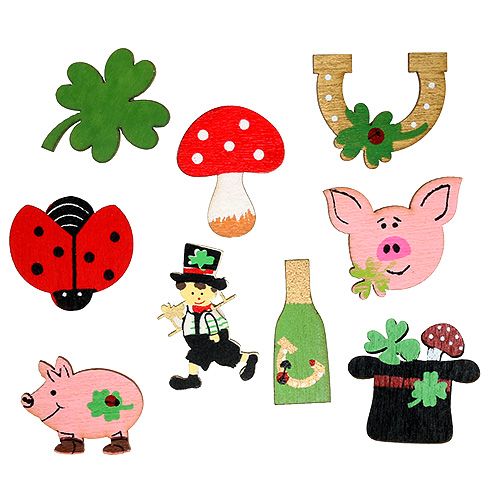 Floristik24 Fai un regalo Capodanno 3,5 cm multicolore 54St