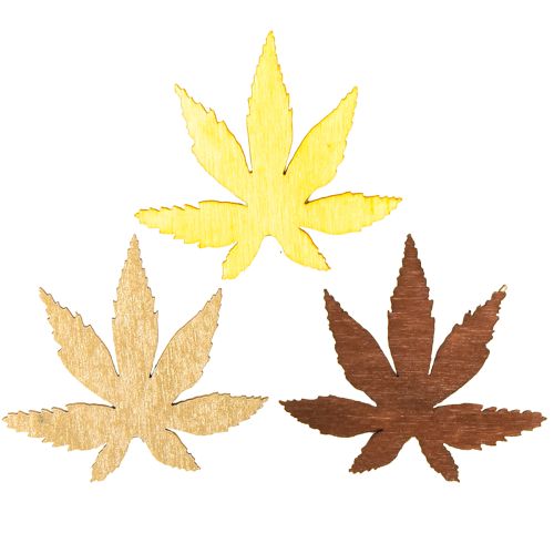 Prodotto Decorazione a dispersione foglie gialle, marroni, platino assortite 4 cm 72 pz