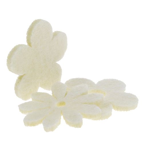 Prodotto Crema di fiori di feltro sparsi Ø3,5cm 96p