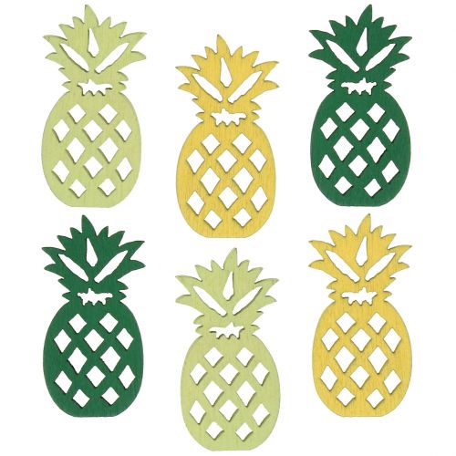 Prodotto Ananas in legno Decorazione da controllare 3,5 cm 72 pezzi