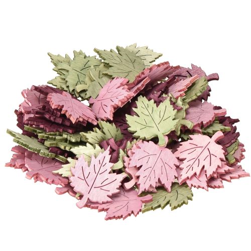 Prodotto Decorazione a dispersione in legno foglie autunnali decorazione da tavolo colorata 3x4 cm 72 pz