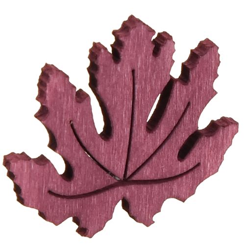 Prodotto Decorazioni sparse in legno foglie autunnali decorazione da tavolo viola rosa verde 4 cm 72 pz
