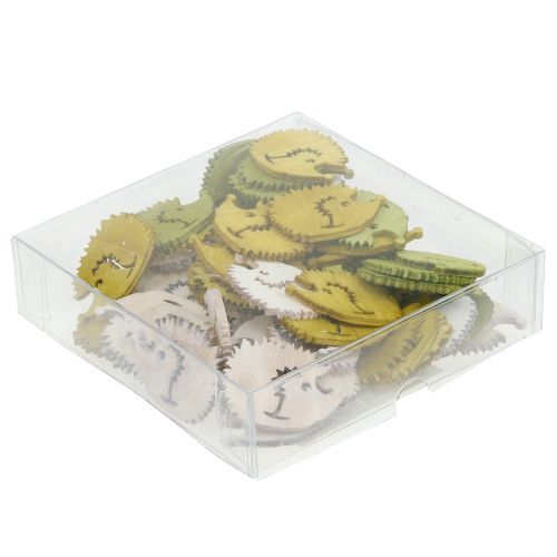Floristik24 Decorazione sparsa ricci in legno colori assortiti 4 cm 72 pz