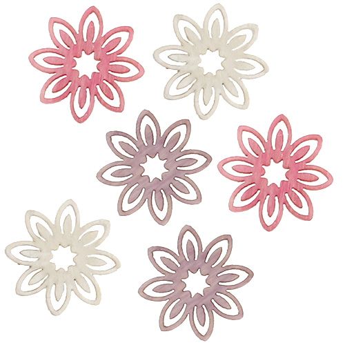 Floristik24 decorazioni da spargere fiori di legno assortiti Ø2cm 144 pezzi