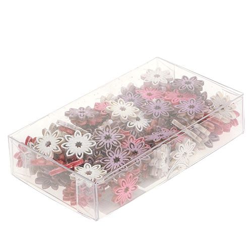 Floristik24 decorazioni da spargere fiori di legno assortiti Ø2cm 144 pezzi
