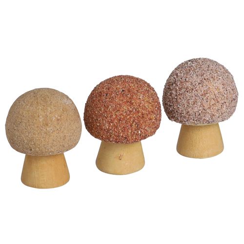 Prodotto Decorazione sparsa decorazione funghi in legno mini funghi marroni Ø2cm 24 pz