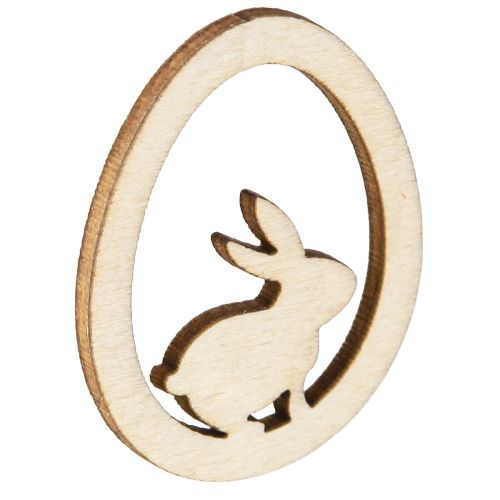 Prodotto Decorazioni pasquali per lavoretti, uovo di coniglio, legno naturale, 4 cm, 72 pezzi