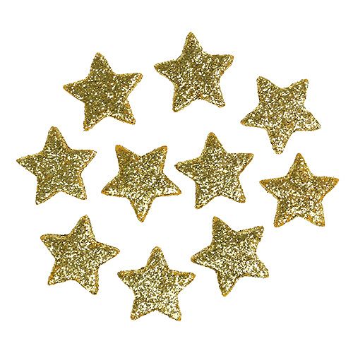 Floristik24 Stella di Natale sparsa in oro 2,5 cm 100 pezzi