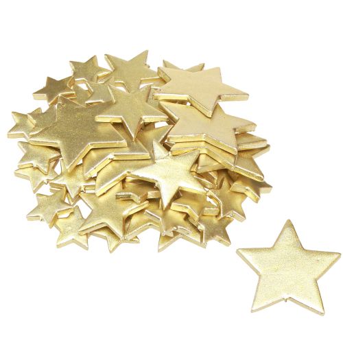 Prodotto Decorazione sparsa stelle oro Ø3/5/7cm – 2a scelta – 44 pezzi