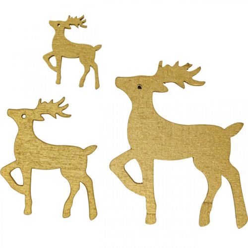 Floristik24 Decorazione a dispersione Pezzi di Natale a dispersione decorazione in legno renna 50 pezzi