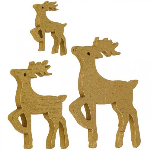 Floristik24 Decorazione a dispersione Pezzi di Natale a dispersione decorazione in legno renna 50 pezzi