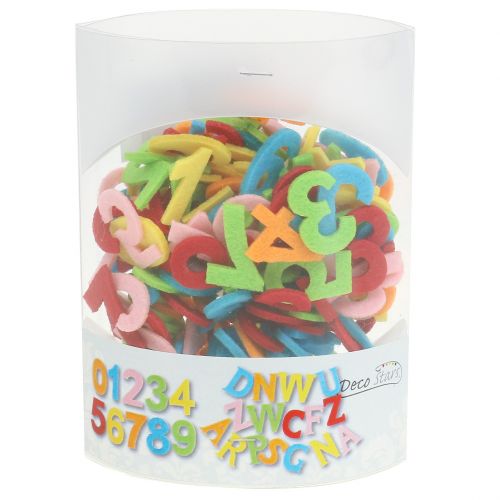 Floristik24 Numeri sparsi in feltro colori assortiti 3cm 150p