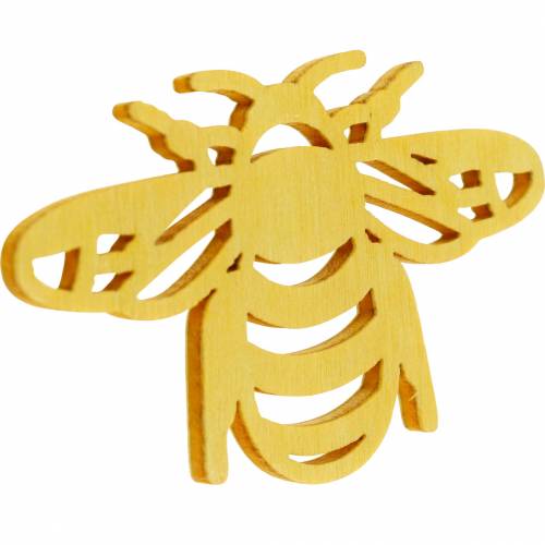 Floristik24 Decorazione a forma di ape, primavera, api in legno per lavori fai da te, decorazione da tavola, 48 pezzi