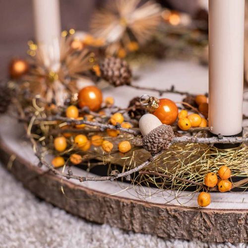 Decorazione a dispersione ghiande decorazione autunnale decorazione invernale 3cm 36 pezzi