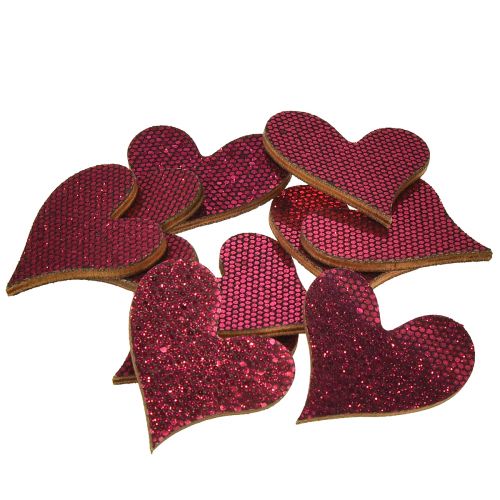Prodotto Decorazione a dispersione cuore viola 3-5 cm 48 pz