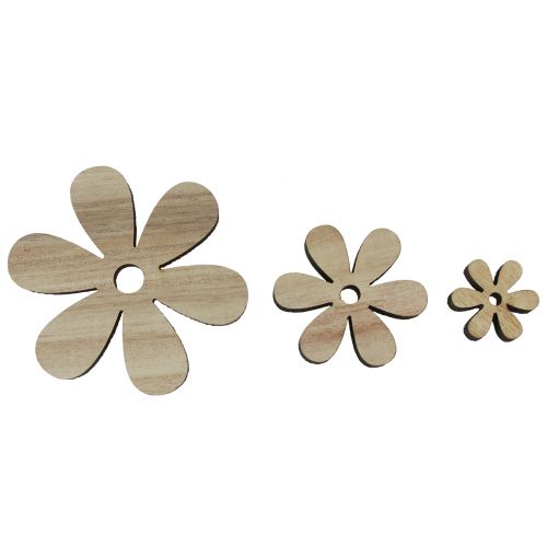 Decorazione sparsa fiori in legno marrone naturale decorazione da tavolo Ø2-6cm 20 pz