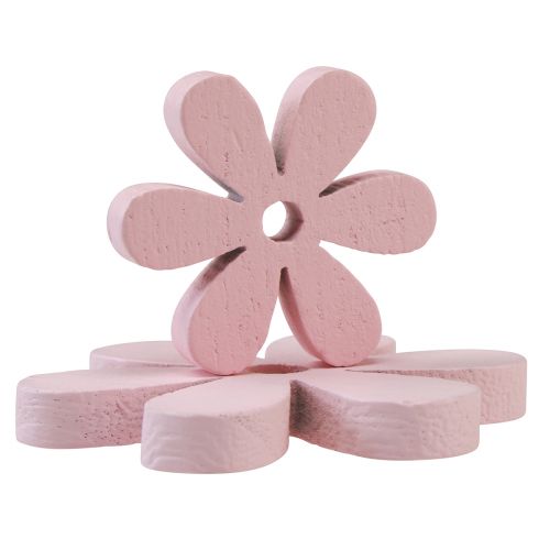 Prodotto Decorazione sparsa fiori in legno rosa decorazione da tavola estiva Ø2–6cm 20 pz