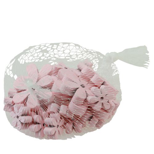Prodotto Decorazione sparsa fiori in legno rosa decorazione da tavola estiva Ø2–6cm 20 pz