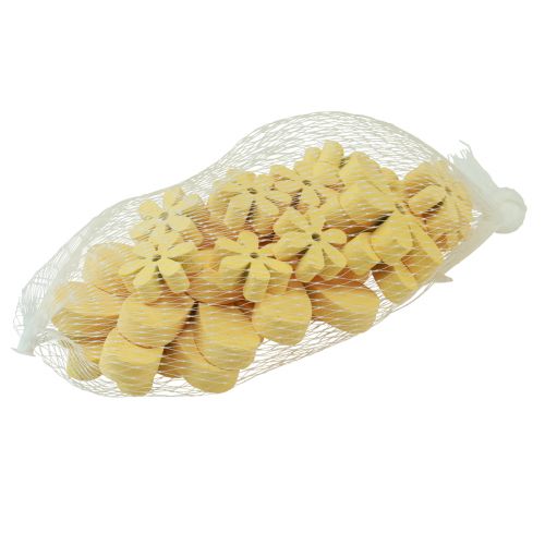 Prodotto Decorazione da tavolo in legno con fiori gialli, decorazione estiva da tavolo Ø2–6cm 20 pz.