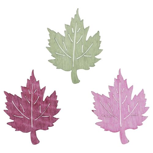 Decoro a dispersione legno foglie autunnali decorazione da tavola colorato 3x4cm 72p
